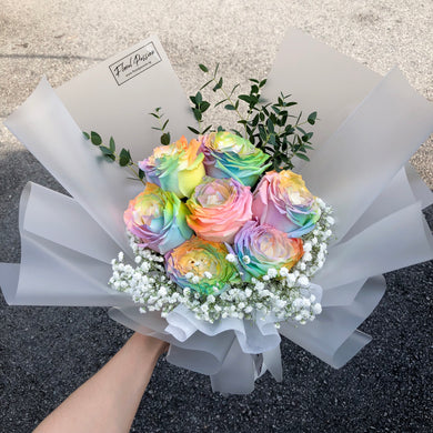 Valentine’s Day Launch Bouquet - Rainbow Roses Bouquet
